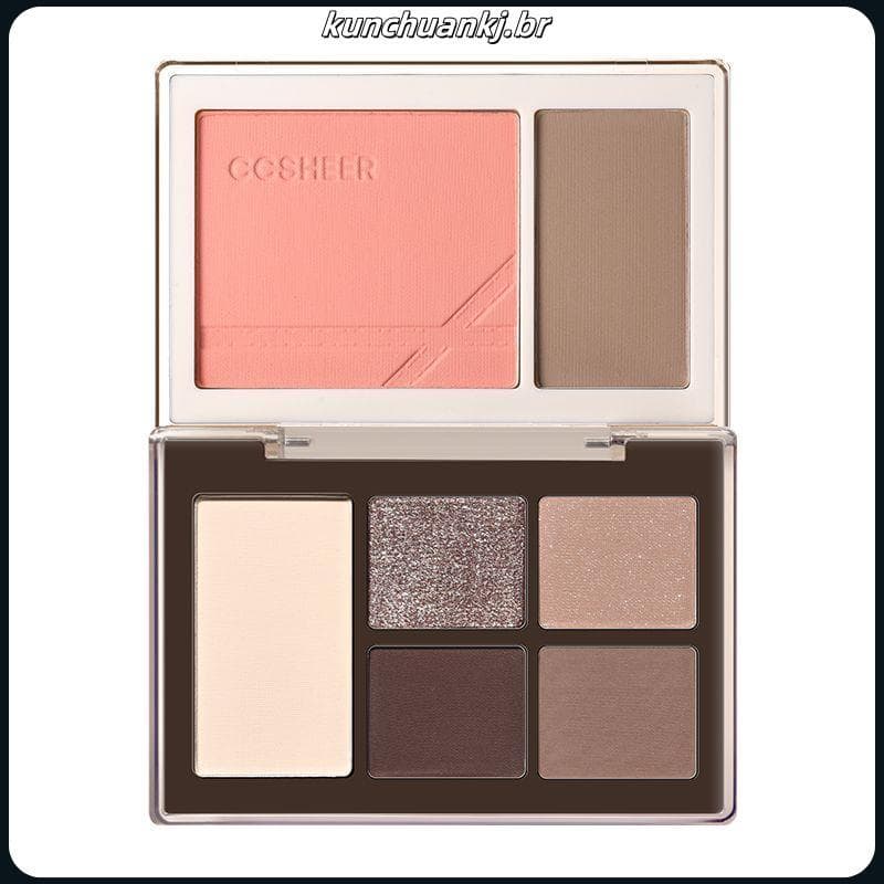 Espelho portátil gratuito toranja pequeno ocidental duplo dobrável bolso multifuncional paleta de sombras diário Commute