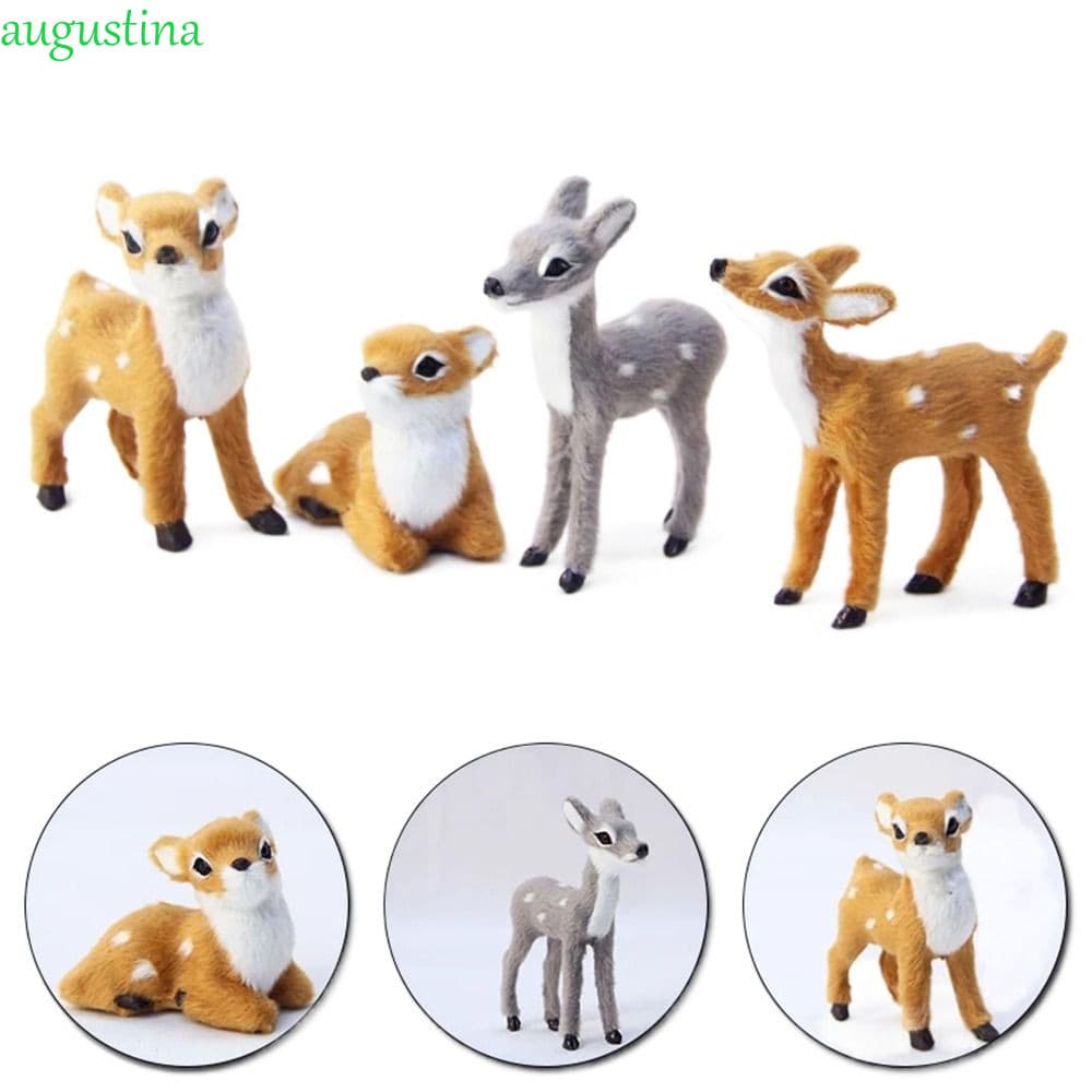 AUGUSTINA Simulação Cervos Decoração De Casa Modelo Animal Cervo Artificial Estatueta Jardim Miniaturas Ornamentos Veado
