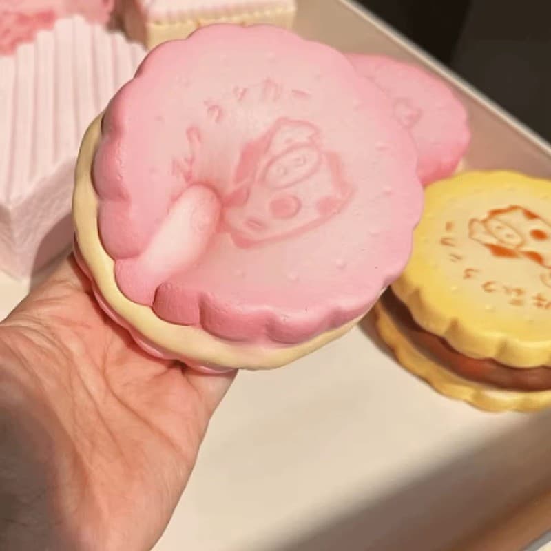 Brinquedo Lento Do Aperto Biscoito Da Ascensão , Alívio Estresse Simulado Realista Macio Alimento Para Crianças E Adulto