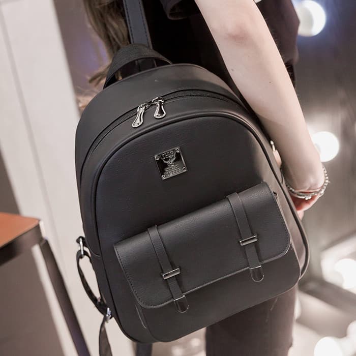 2026 novo estilo na moda feminina moda simples mochila feminina versão coreana Casual All-Match mochila de couro do plut
