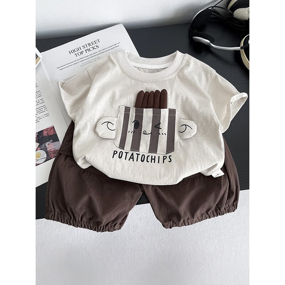 Meninos terno de verão moda crianças Shorts de manga curta terno de duas peças bebê Split bebê 2026 pequeno mestre roupa