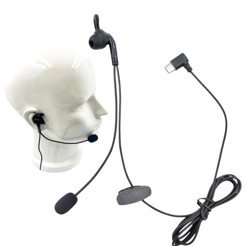 qo 1 Peça Para V6 Pro V4C Plus Q8 F6 V7 Juiz Orelha Inte Fone De Ouvido Tipo-C Interface Árbitro Fones Intra-Auriculares