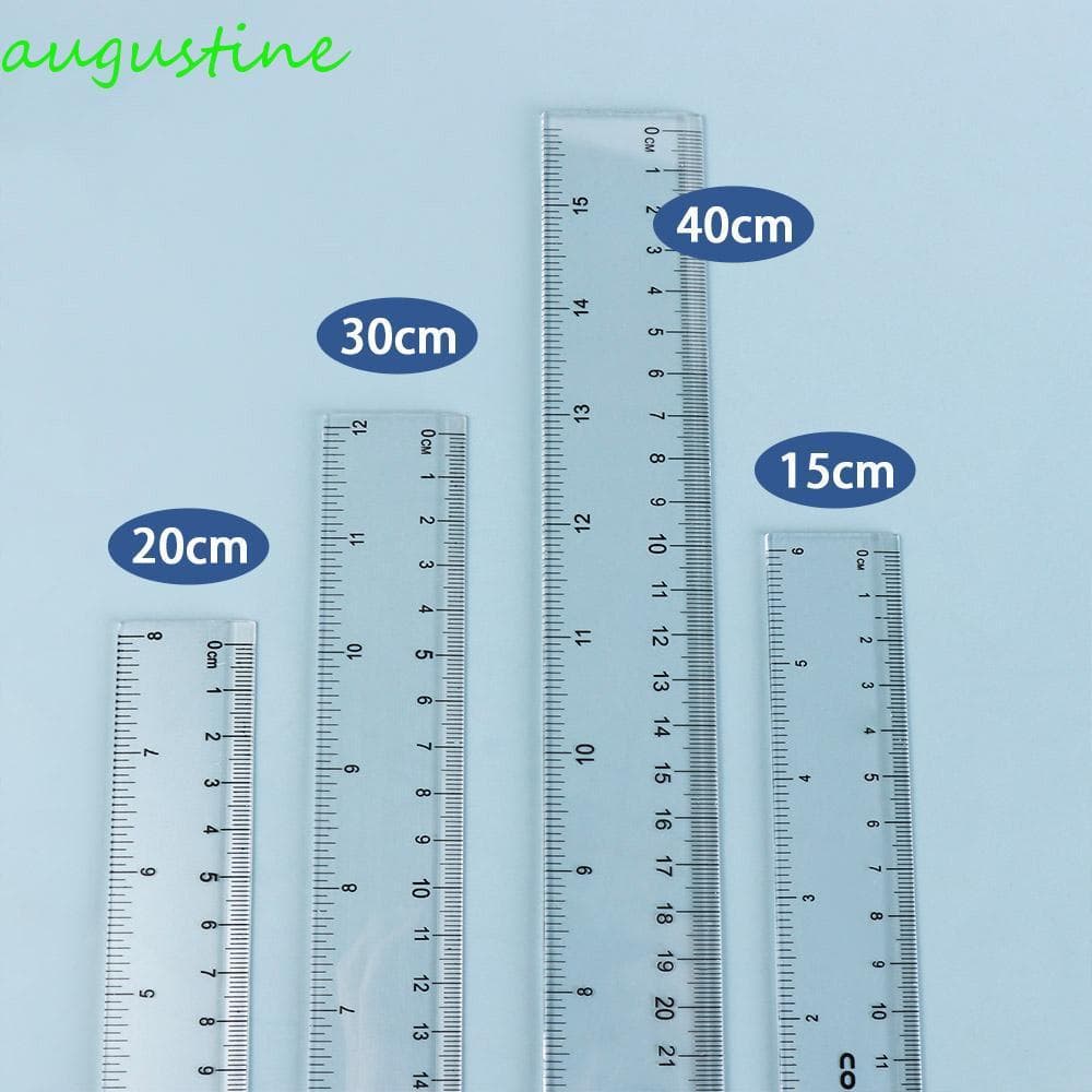 Régua Reta AUGUSTINE , De Medição Transparente De 15 Cm 20 30 40 Desenho De Plástico