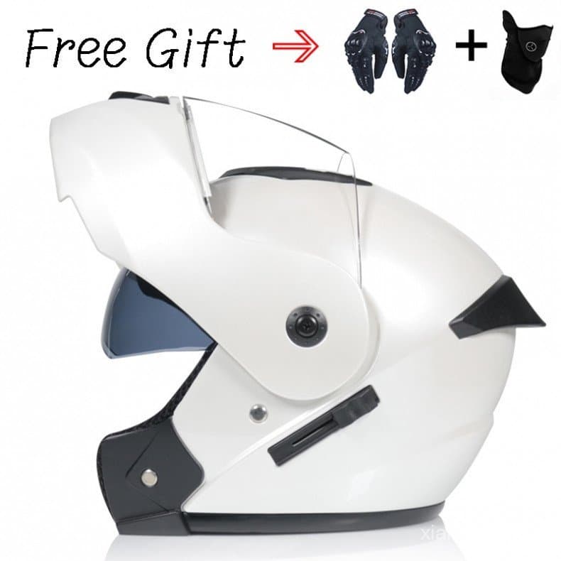 Capacete de motocicleta integral com lentes de corrida 11QZ