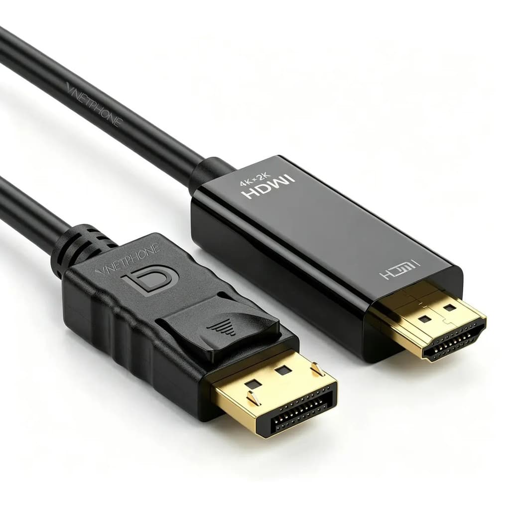 Cabo Displayport 1.2 Pra Hdmi 2.0 4k 60hz Full Hd 120hz 1.8m