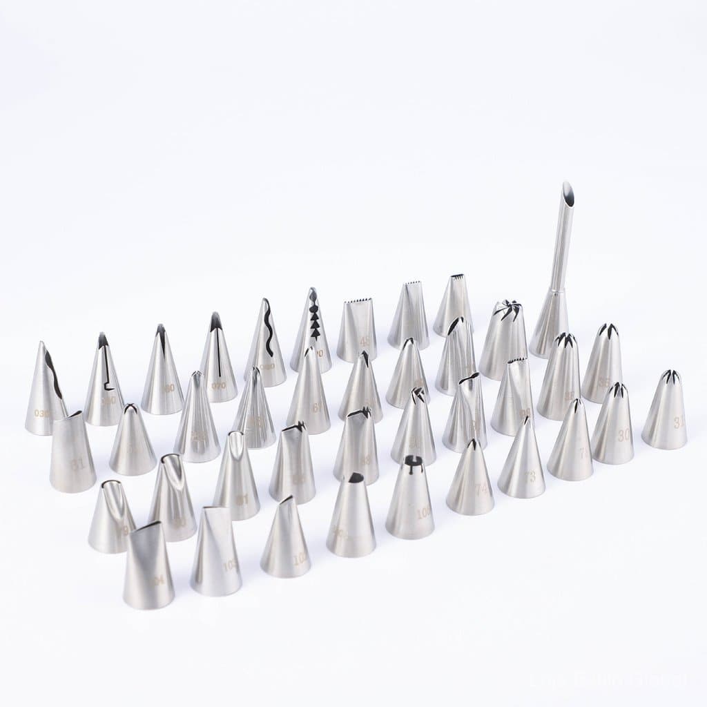 Bico para decoração de bolo de creme, renda, estrela, concha, tamanho pequeno, aço inoxidável 304, ferramenta de confeit