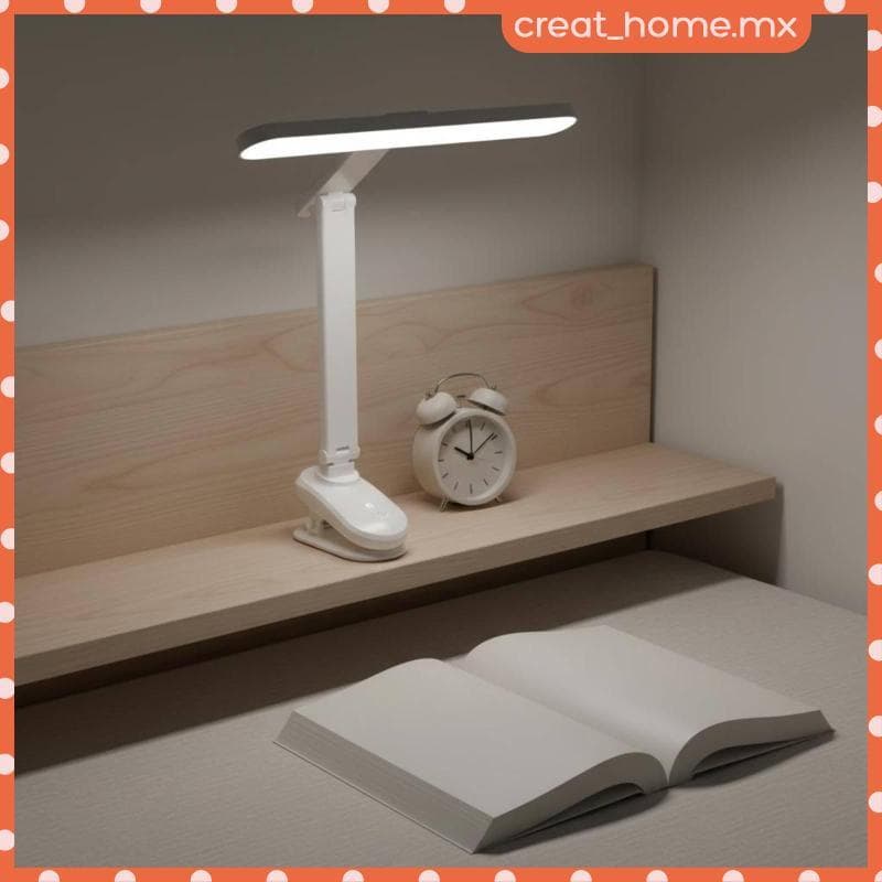 [Creat_home] Lâmpada De Mesa LED Acoplável Para Cuidados Com Os Olhos Braçadeira De Braço Ajustável Luz De Cabeceira Cin