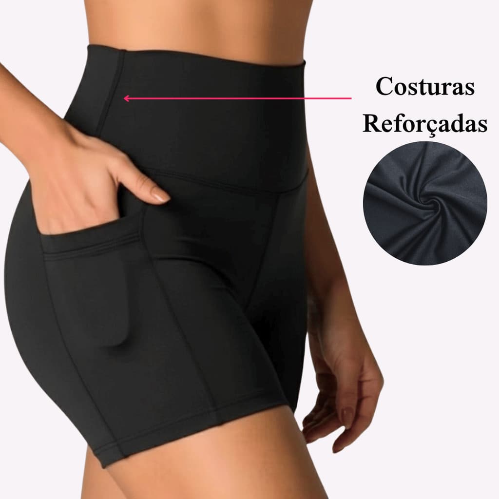 Short Fitness Feminino Levanta Bumbum Suplex Pala Modas Fitness