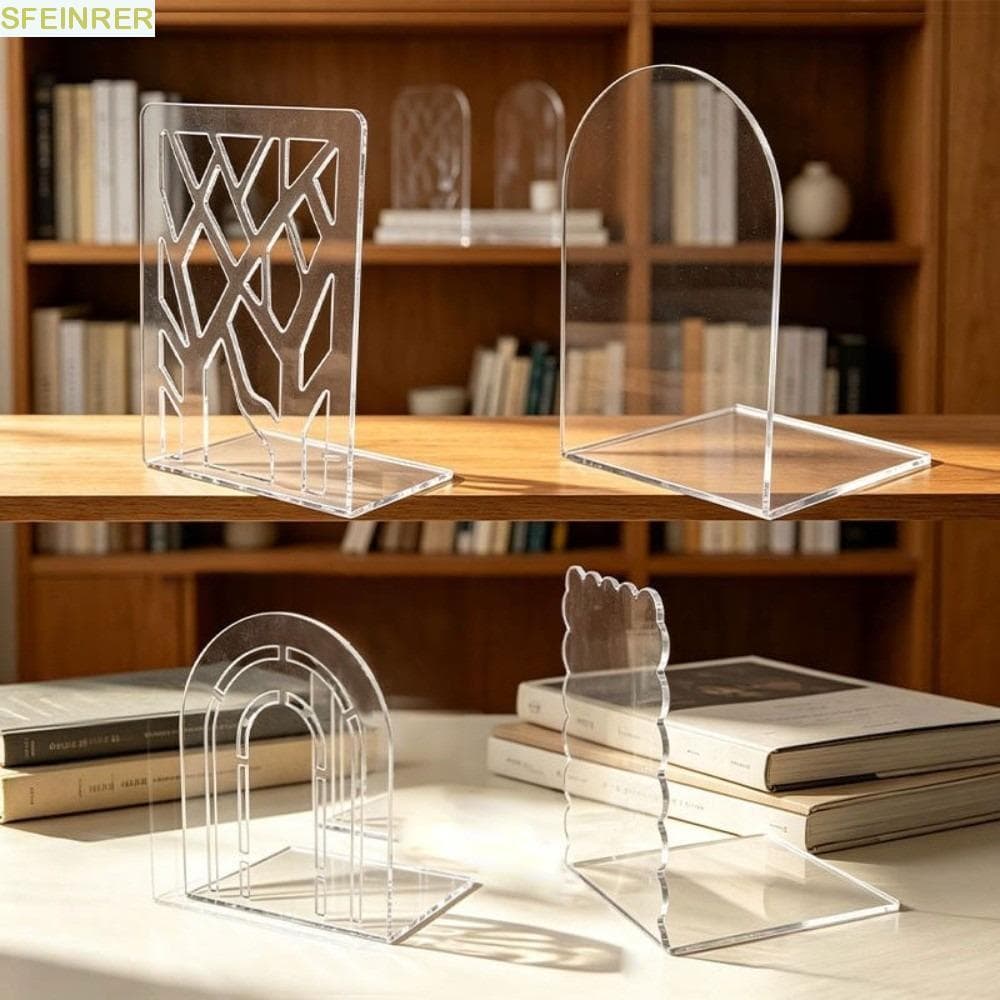 Suporte De Exibição De Livro Acrílico SFEINRER , Rack De Armazenamento De Livros De Mesa Durável Que Economiza Espaço ,