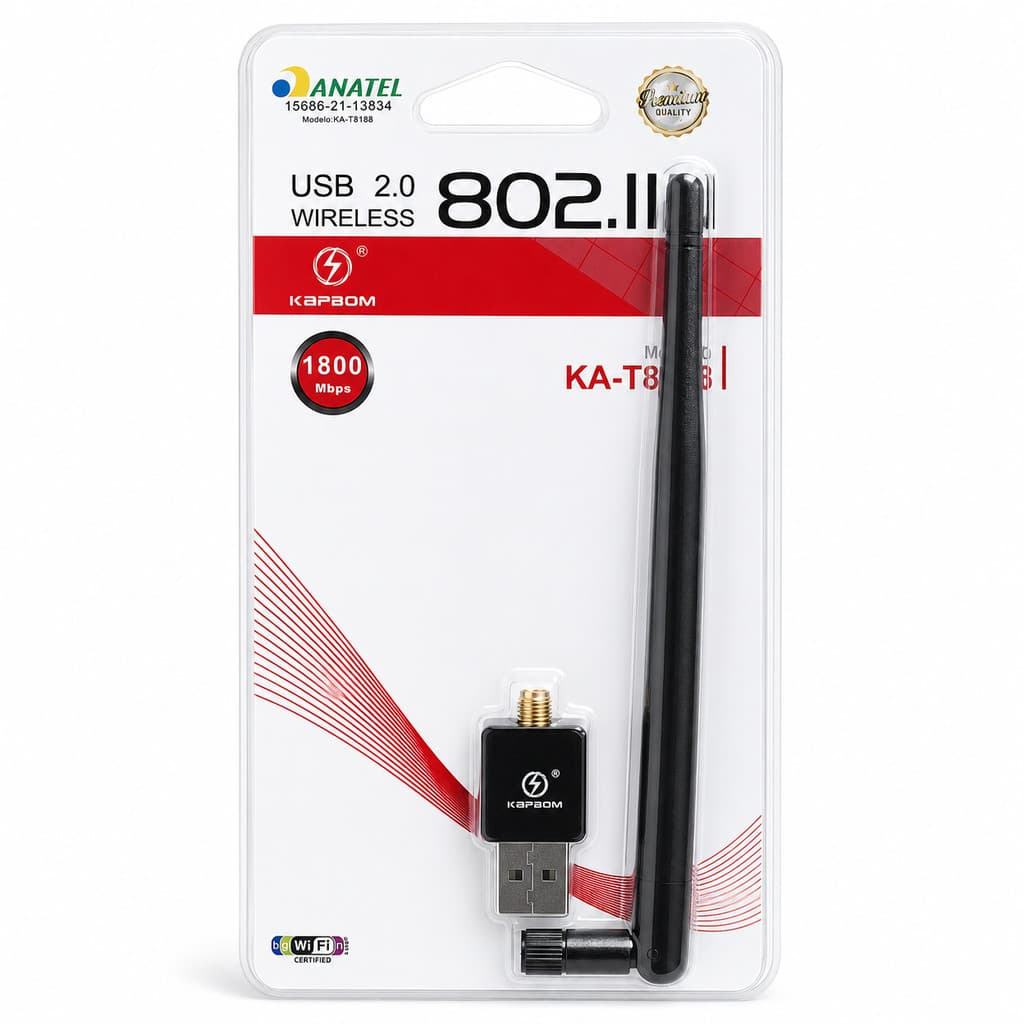 Antena Usb Wifi Adaptador 1800mbps Externa 2.4ghz