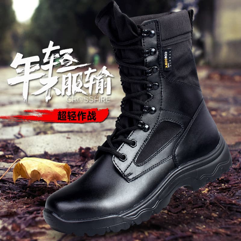 Botas de combate de verão masculinas botas de treinamento de combate ultraleves botas gerais respiráveis botas táticas d