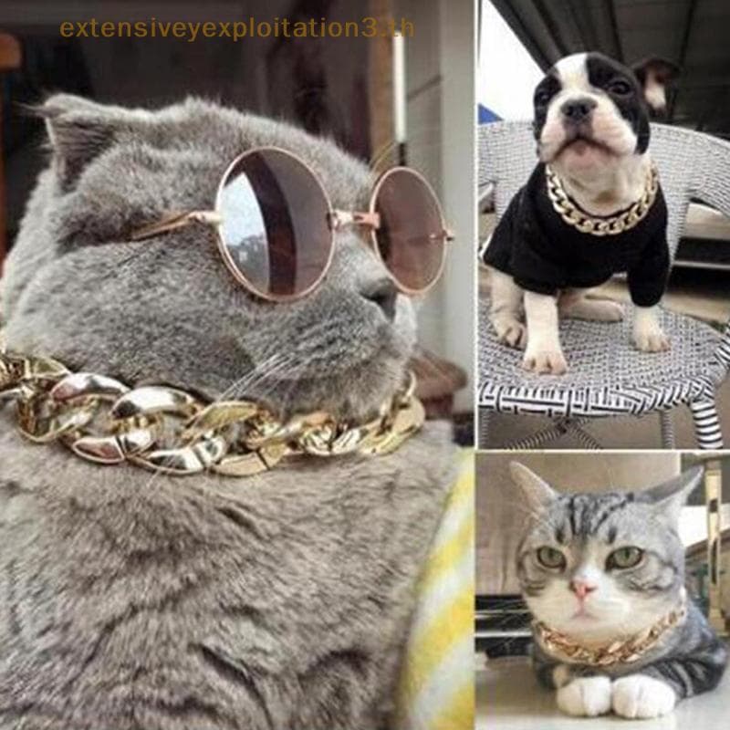 Home EE 1Pc Ouro Ajustável Cão Gato Corrente Nelace Para Cachorro Gatinho Acessórios Animais De Estimação