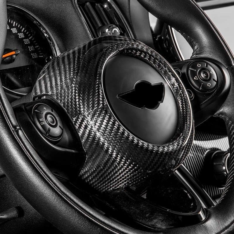 Volante Airbag Guarnição Capa De Fibra Carbono 3D Adesivos Acessórios Interiores Do Carro Para Mini Cooper F54 F55 F56 F