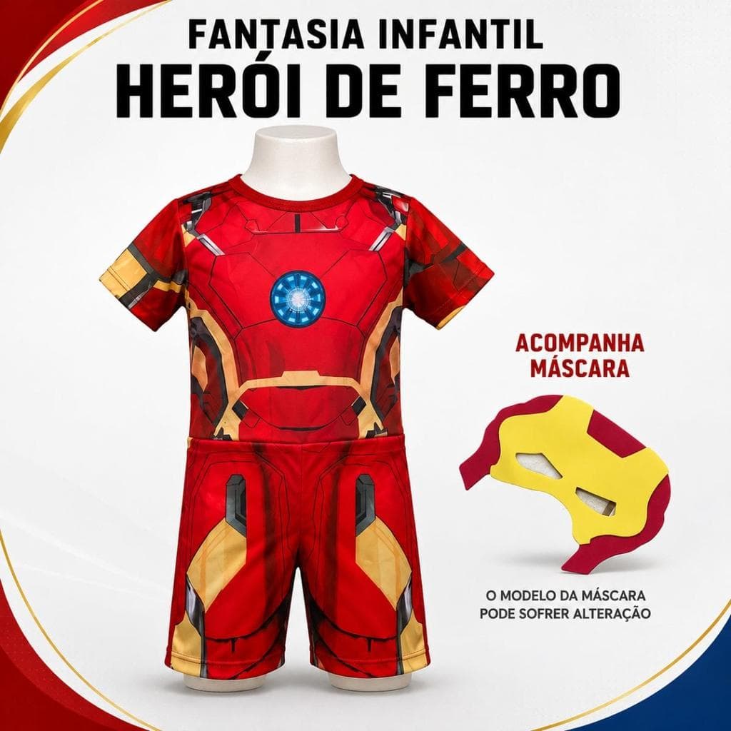 Fantasia Infantil menino - Homem de Ferro - GG