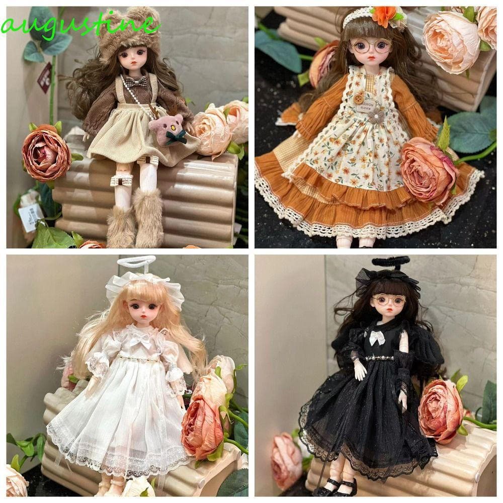 AUGUSTINE Princess Dress Up Bonecas Bjd , Boneca De Salto Alto 1/6 SD De 30 Cm Com Roupas , Cabelo Longo