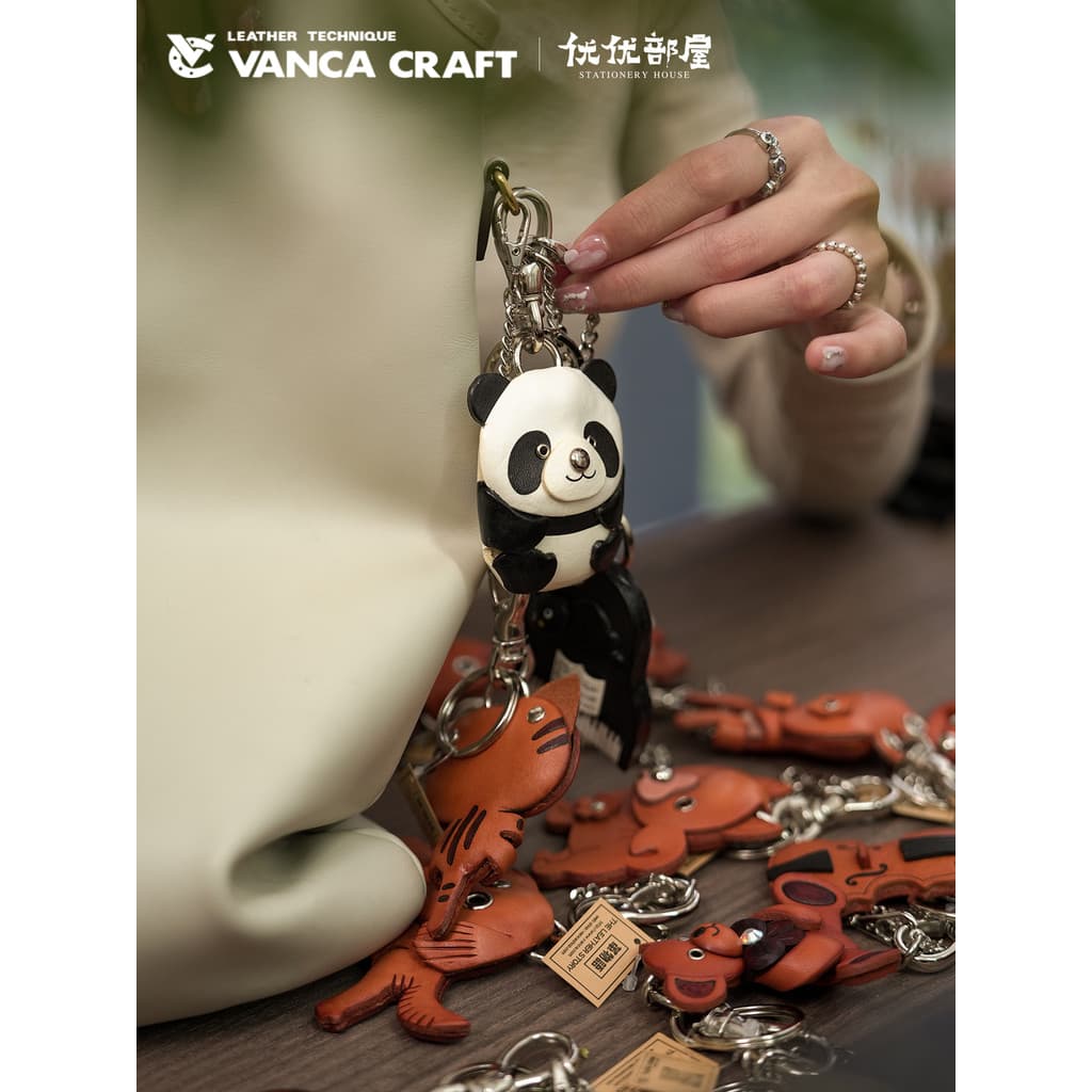 Japão japão VANCA couro genuíno pingente saco pingente decoração pingente Panda Chai pobre animais bonitos