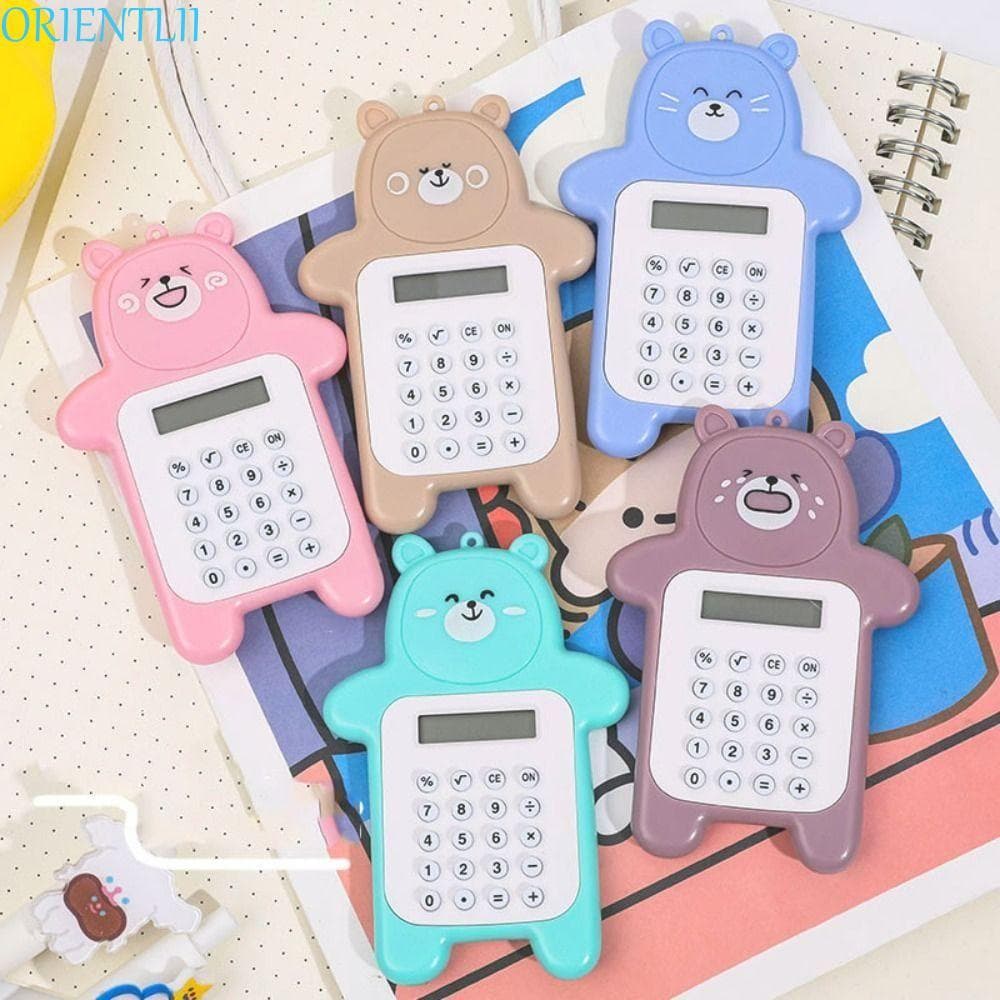 Calculadoras Científicas ORIENTLII , Mini Calculadora Com Display De 8 Dígitos , Em Formato De Urso