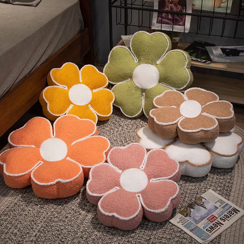 Flor de cerejeira trevo de quatro folhas flor pétala almofada casa almofada menina quarto Tatami Futon almofada