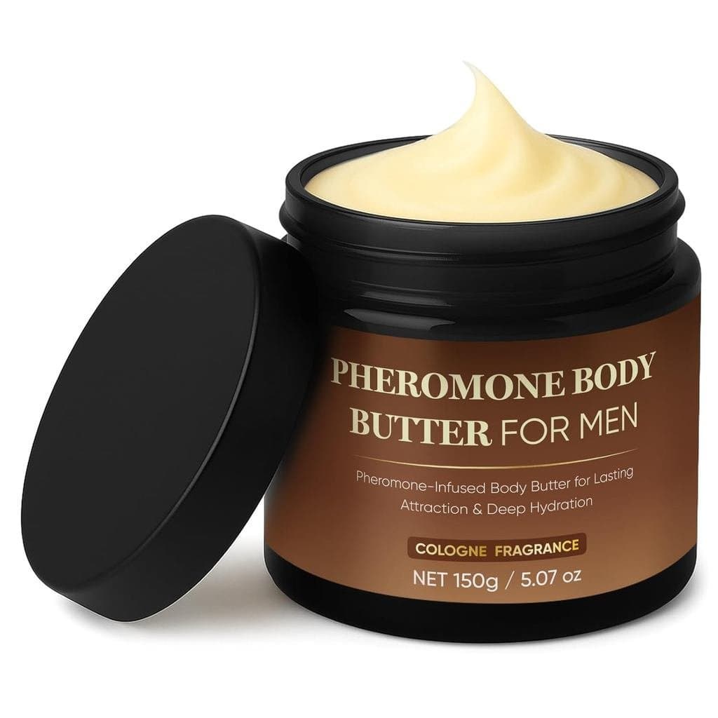 Manteiga Corporal com Feromônios para Homens, Creme Corporal com Fragrância de Colônia, com Manteiga de Karité, Manteiga