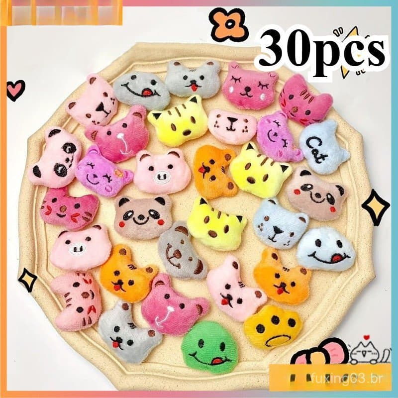 30 Peças Mini Brinquedos De Animais De Pelúcia Conjunto Com Máquina De Garra Boneca Presentes Para Acessórios D