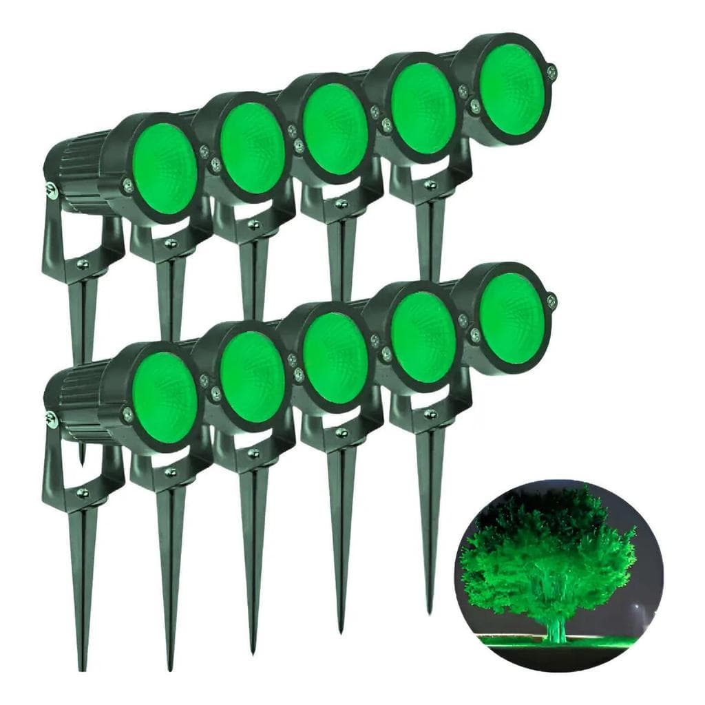Kit 20 Luminária Espeto Jardim Super Led 7w Ip65 Prova Dágua
