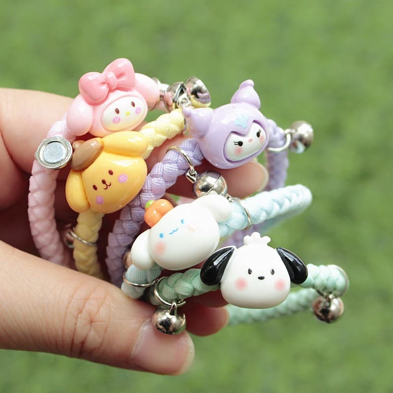 Sanrio bonito dos desenhos animados Kuromi magnético quatro pessoas namorada pulseira estudante casal elástico ins femin