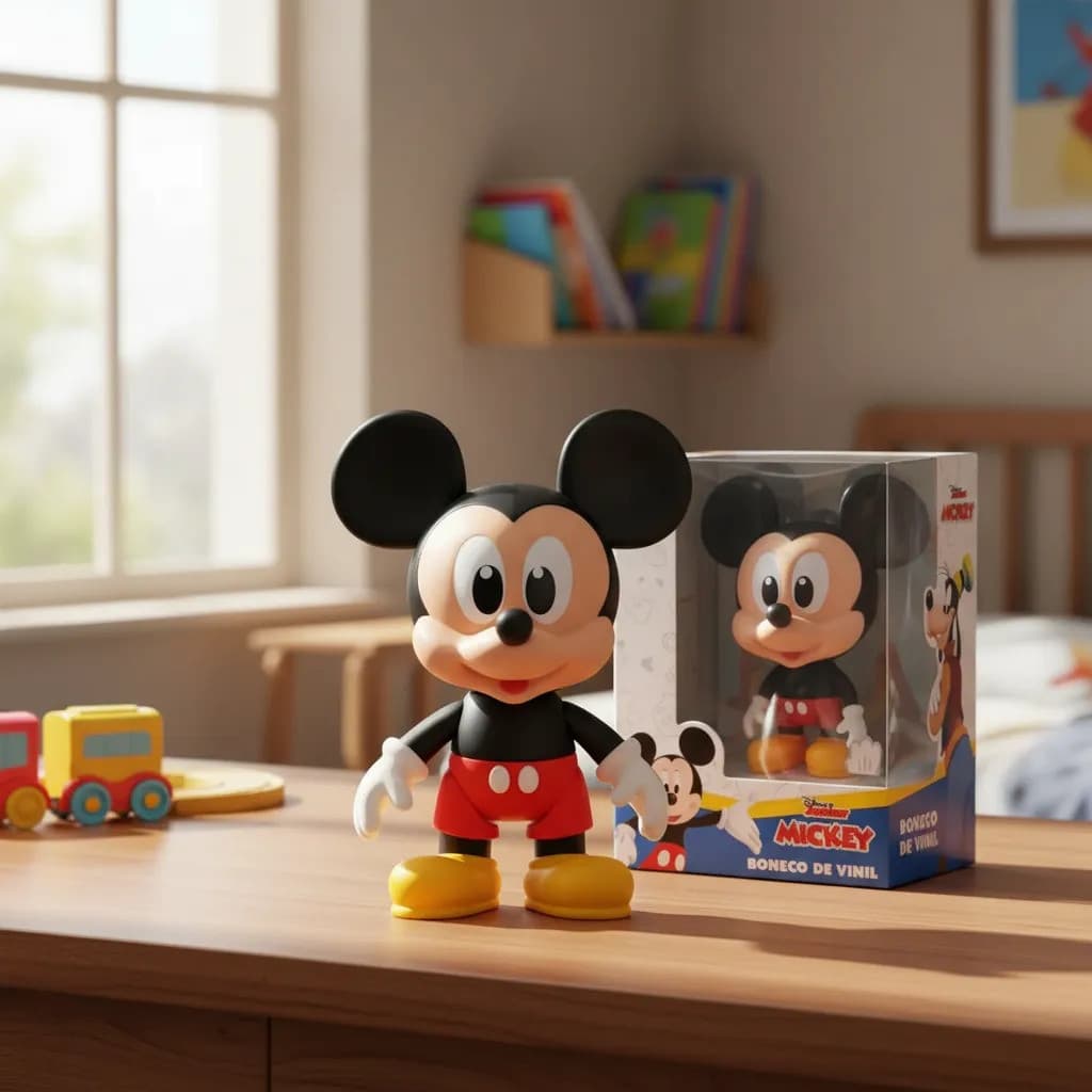 Mickey Mouse Figura Em Vinil Macio Baby 12 Cm - Lider