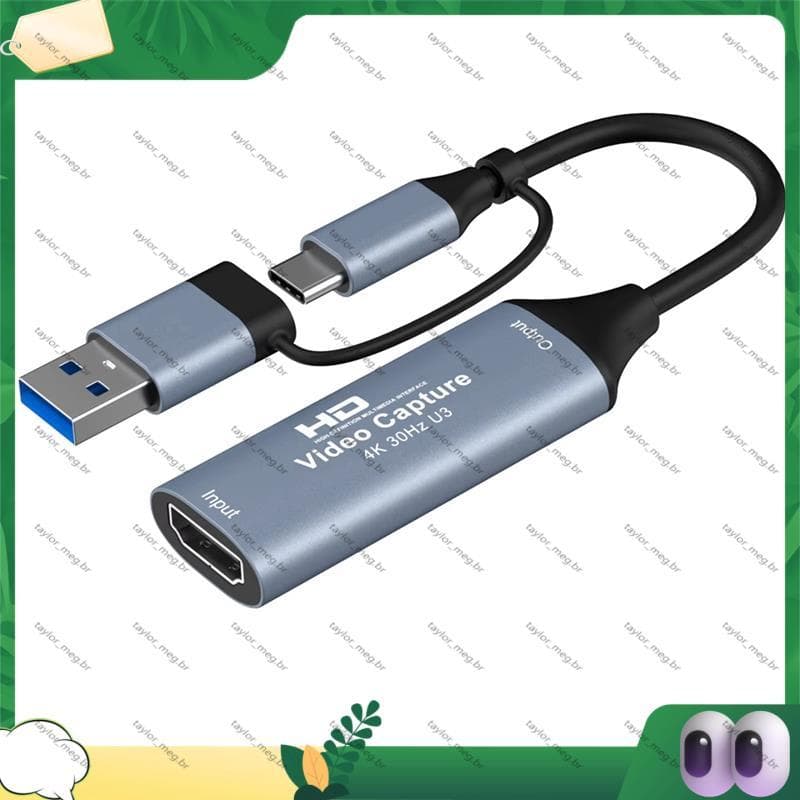[Venda Quente T] 2 Em 1 Placa De Captura De Vídeo USB 3.0 4K-Compatível Com Tipo-C Gravação Jogo Para Switch Transmissão