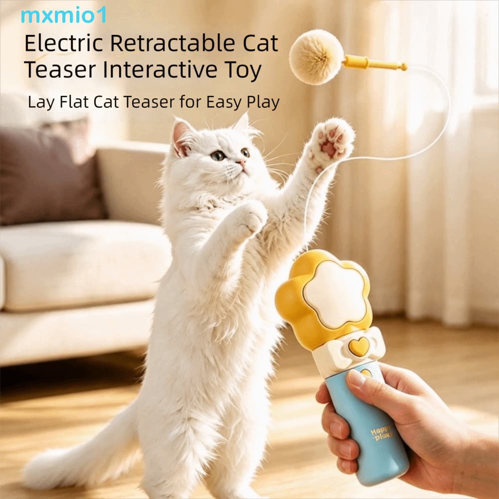 Varinha Interativa Para Gatos , Teaser Elétrico Retrátil De Longa Duração Brinquedo Portátil Lançador De Gato
