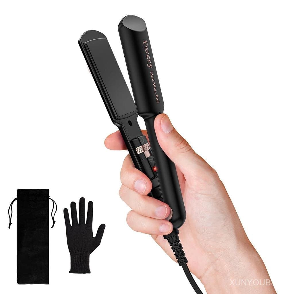 Alisador de Cabelo Portátil FARERY, Mini Prancha com Placa Larga de 1,5 Polegadas para Cabelos Curtos, Alisador de Cabel