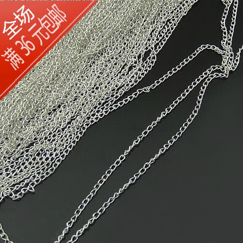 Acessórios de joias DIY 1.8MM corrente fina corrente de ferro corrente de extensão (prata de imitação banhada a ferro) 4
