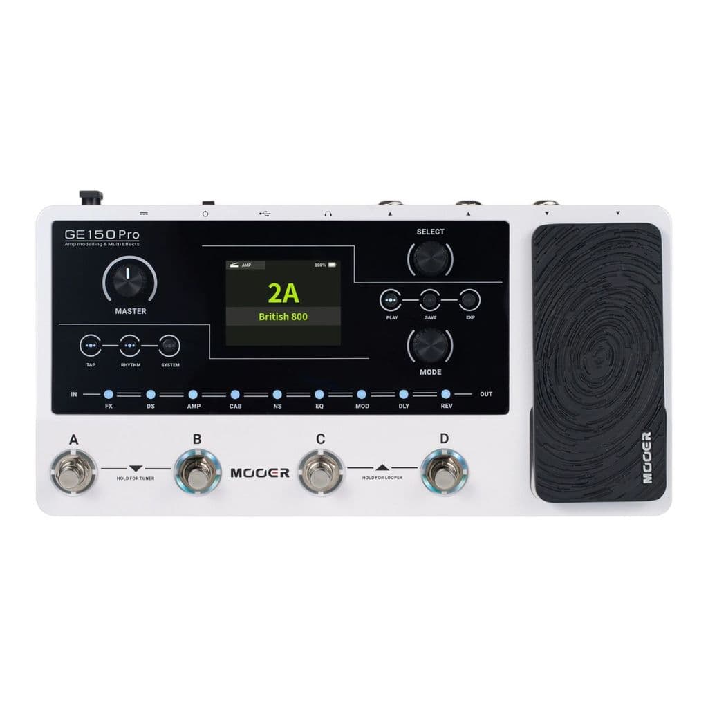 PEDALEIRA MOOER GE150PRO P/ GUITARRA COM MULTI EFEITO