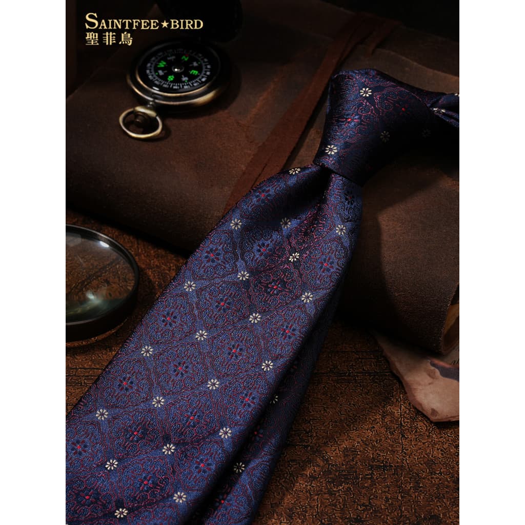 Gravata retrô exclusiva masculina moda Floral 8cm terno Formal negócios High-End casamento noivo camisa de terno feita à