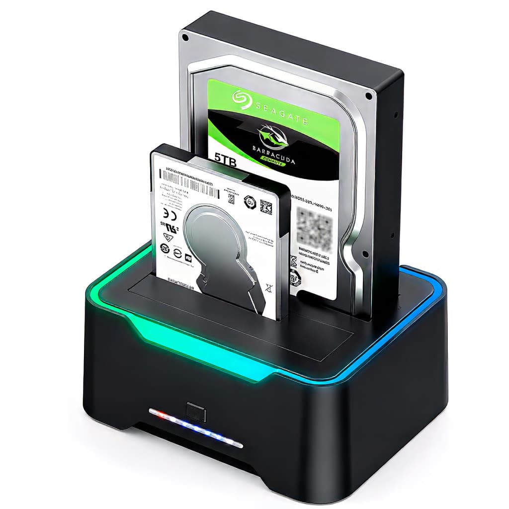Dock Clone Cópia SSD HD Offline Gamer Luz RGB USB 3.0 5gbps CS-DOC3.0 F3