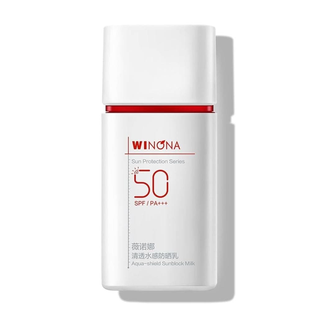 Leite Protetor Solar WINONA SPF 50+++, Protetor Solar Facial Sem Álcool para Pele Sensível, Leve e Não Oleoso, Proteção