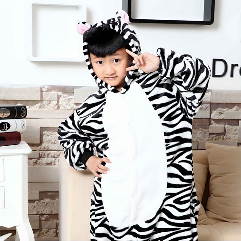 Zebra crianças pijamas de uma peça das mulheres dos homens pai-filho terno mostrar Halloween dos desenhos animados Anima
