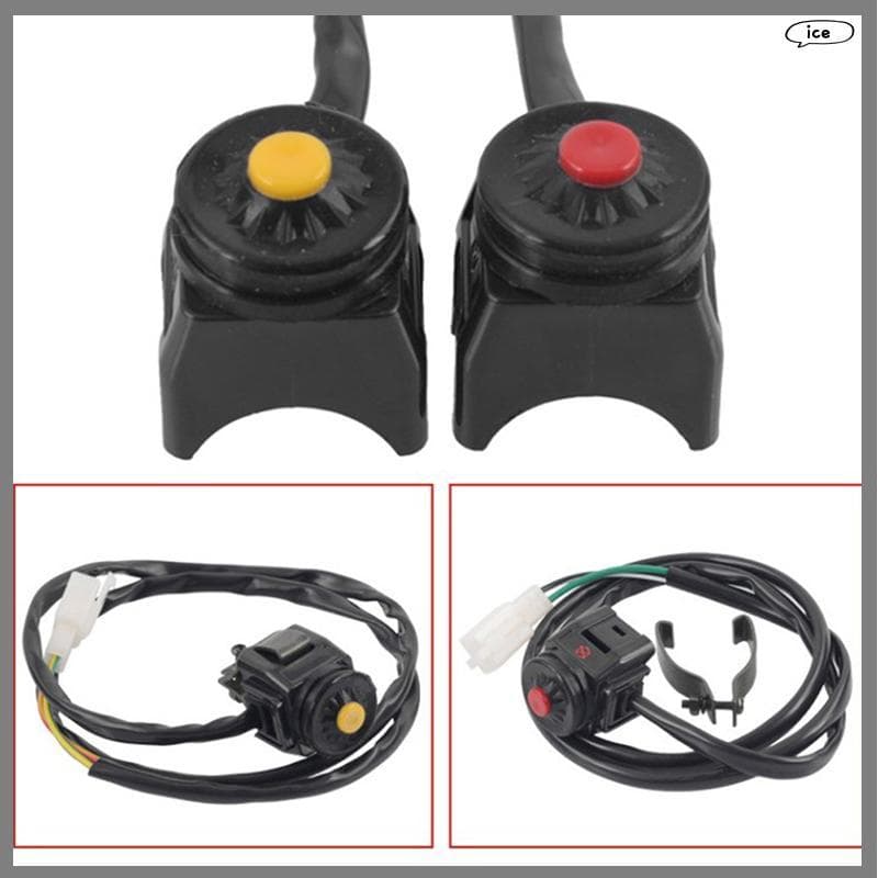 Dua Universal ATV Motocicleta Duplo Esporte Sujeira Quad Start Chifre Matar Botão Interruptor De Parada Acessórios Moto