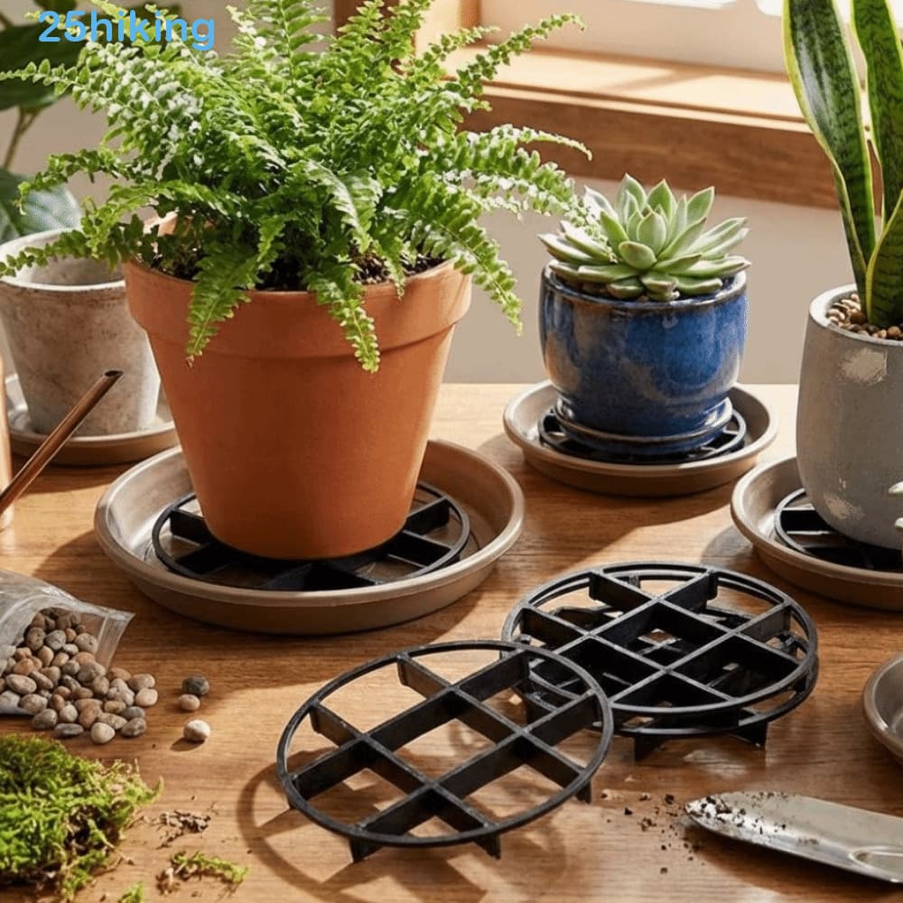 Bandeja Plástica Do Vaso De Flores De 20 Pces , Pires Plástico Da Planta Raiz Anti Podridão , Suporte Inferior Cremalhei