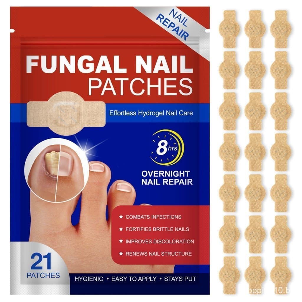 Adesivos para Fungos nas Unhas, 64/32/21 Peças, Adesivo para Reparação de Unhas dos Pés, Adesivo Corretor de Fungos Cinz