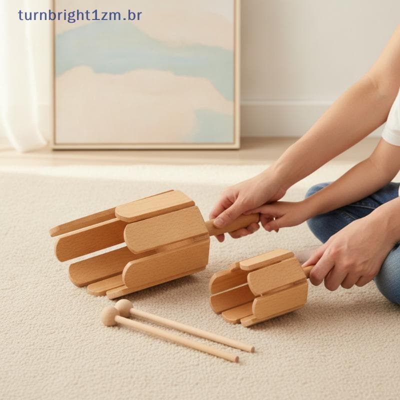zm Instrumento De Tubo De Som Múltiplo De Percussão De Madeira Brinquedo Musical De Ritmo Portátil Para Crianças Educaçã