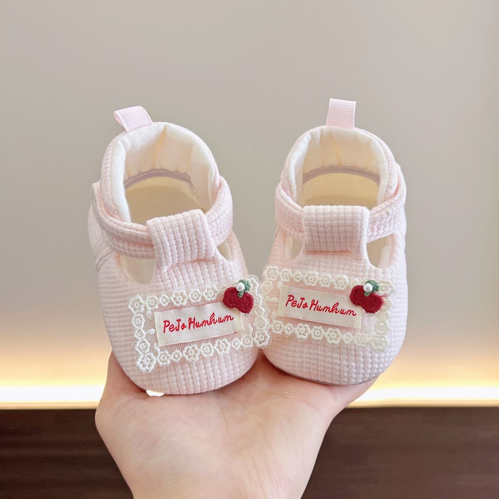 Primavera verão outono bebê sapatos de proteção para os pés 0-1 anos de idade bebê menina 3-6 meses cem dias sola macia