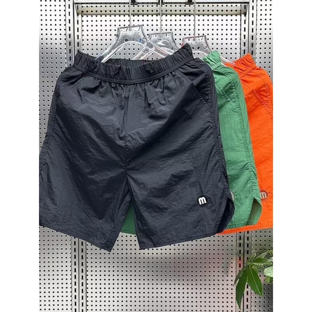 Calções casuais finos de seda gelo masculino verão 2025 novo estilo Street Wear venda quente High-end cor sólida esporte