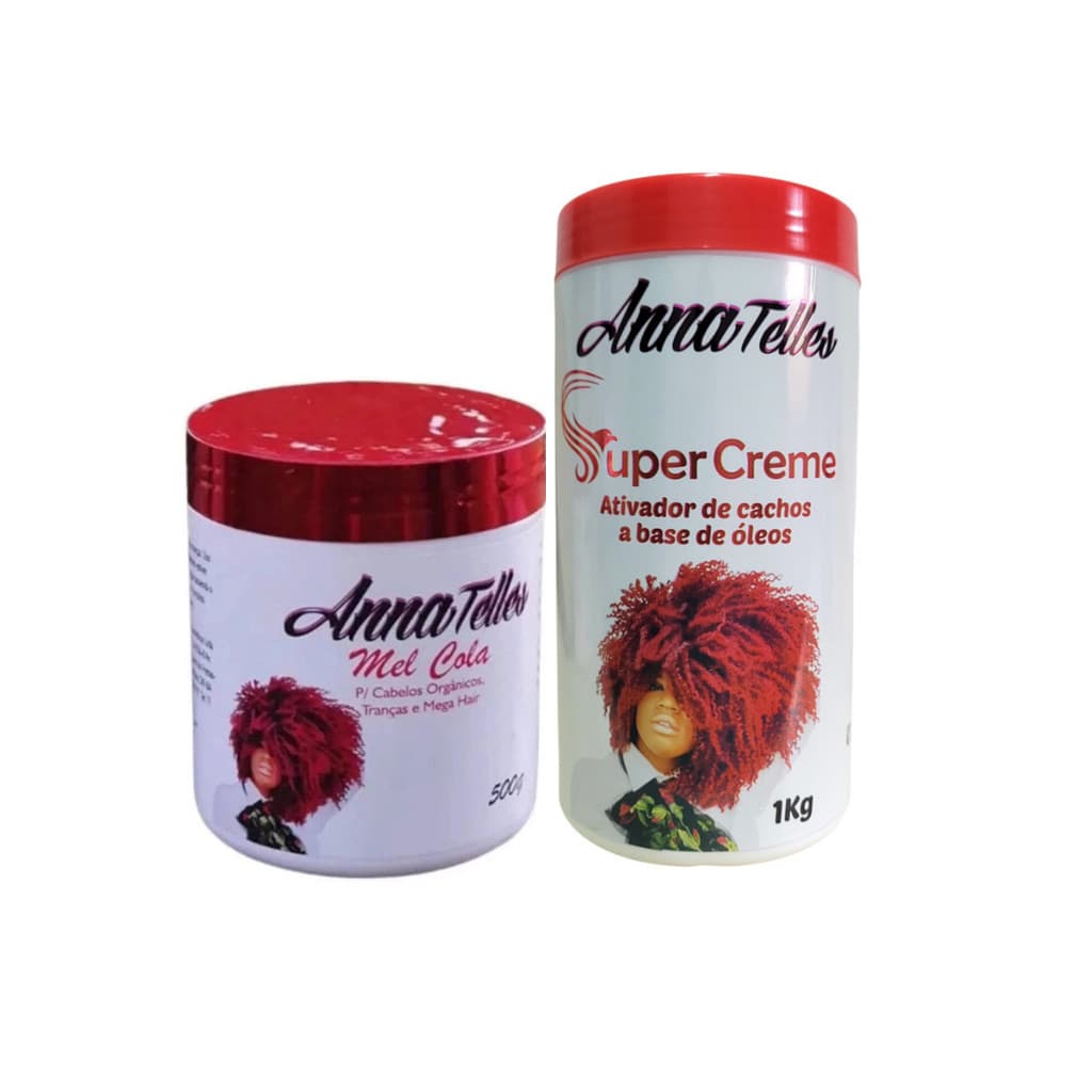 Kit Anna Telles Super Creme 1kg + Mel Cola de 500g