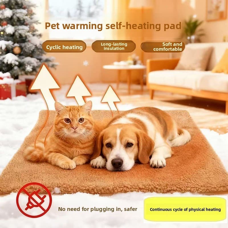 Almofada de aquecimento com autoaquecimento para animais de estimação, gato, cachorro, inverno, quente, rádio, cobertor