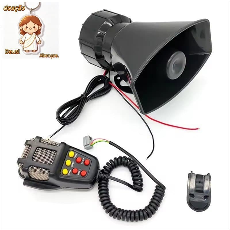 Sirene de aviso para carros e caminhões de 7 tons e alto decibel, sirene de 12V, buzina de ar, alto-falante, especificam