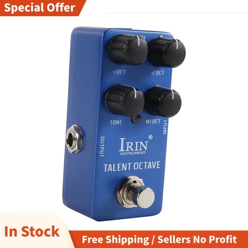 - 19 Talent Oitava Pedal De Efeito De Guitarra 3 Efeitos Sonoros Separados Pedais True Bypass Acessórios