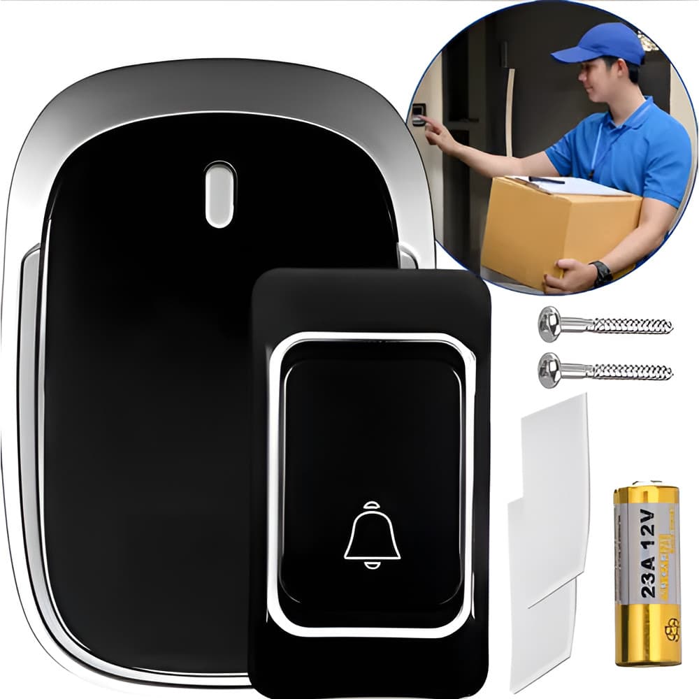 Campainha Sem Fio Residencial Wireless Longo Alcance Premium
