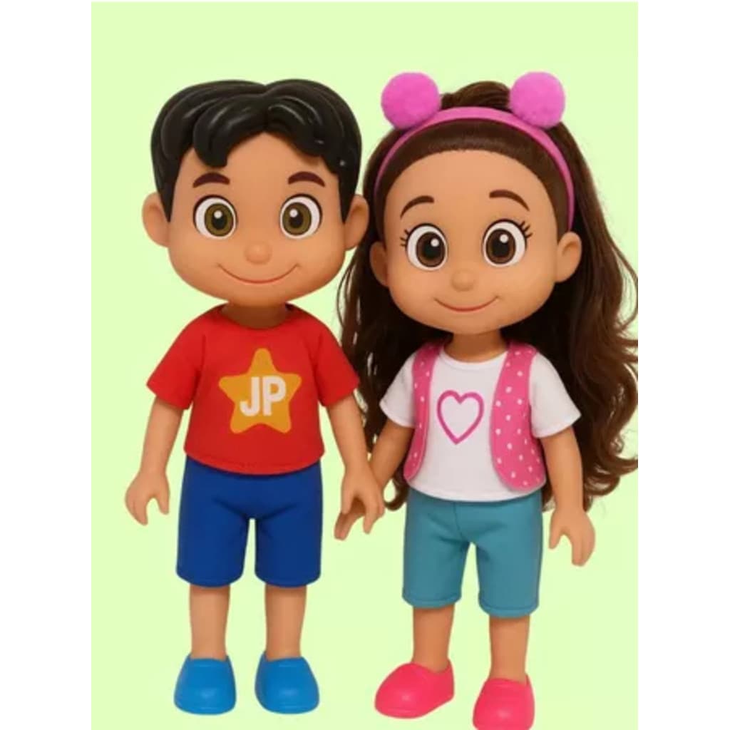 Bonecos Maria Clara E JP 15Cm Promoção Brinquedo Infantil Dia Das Crianças Envio Imediato