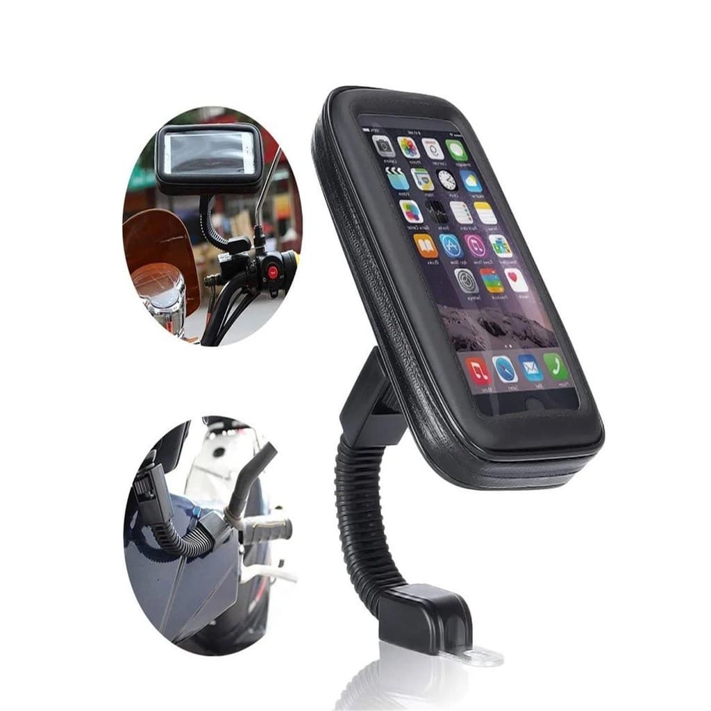Suporte Celular Veicular Retrovisor Moto Biz, Burgman, Bolsa Case Prova D'água Motoboy  WL-5025