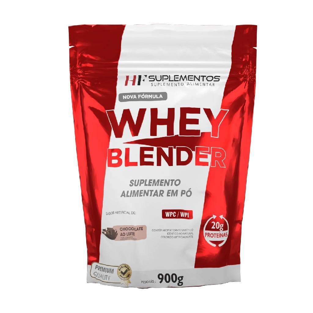 WHEY BLENDER CONCENTRADO CHOCOLATE 900G HF SUPLEMENTOS